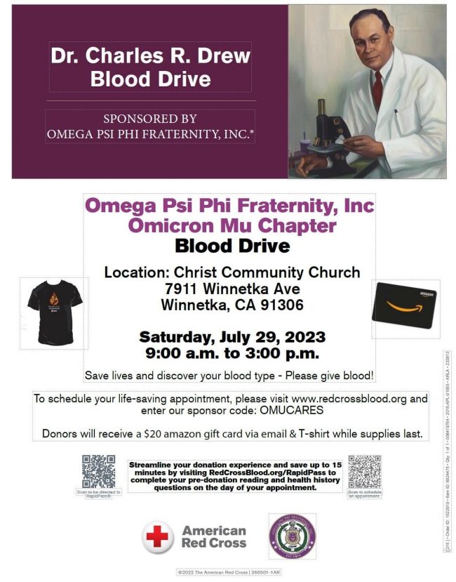 Omicron Mu Chapter Blood Drive Flyer