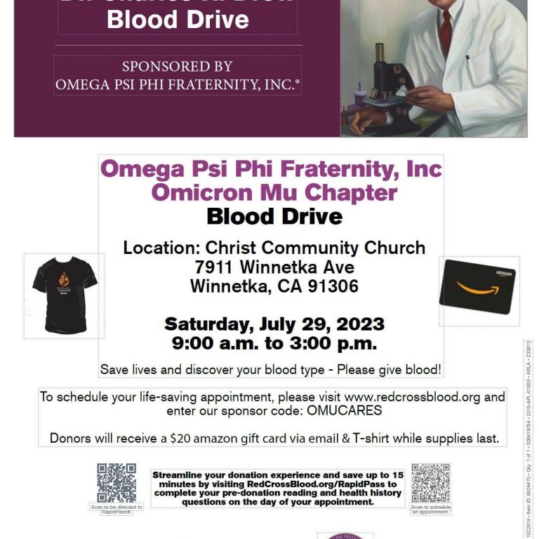 Omicron Mu Chapter Blood Drive Flyer